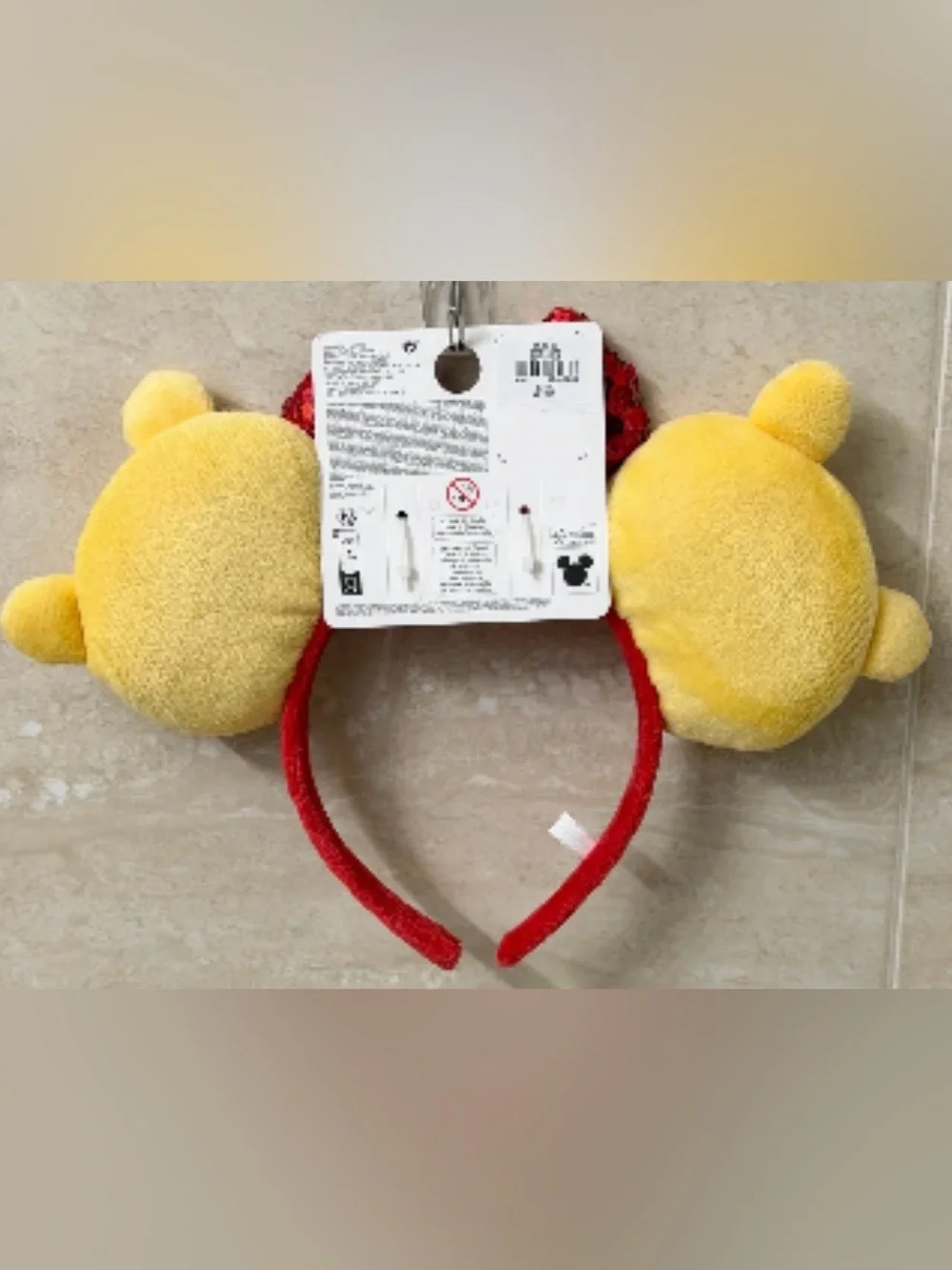 Disney x Primark Winnie The Pooh Ears Headband with Sequin Bow - NWT